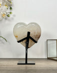 Quartz Stone Heart Carving from Uruguay - HST0338