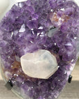 Uruguayan Amethyst Cluster with Calcite Formation and Jasper Shell - MWS3204