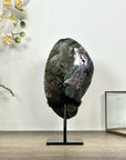 Natural Uruguayan Amethyst Geode with Green Jasper Shell - MWS3030