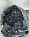 Black Amethyst & Agate Geode on Stand - MWS3284