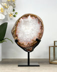Natural Red Jasper Slice with Metallic Stand - MWS2229
