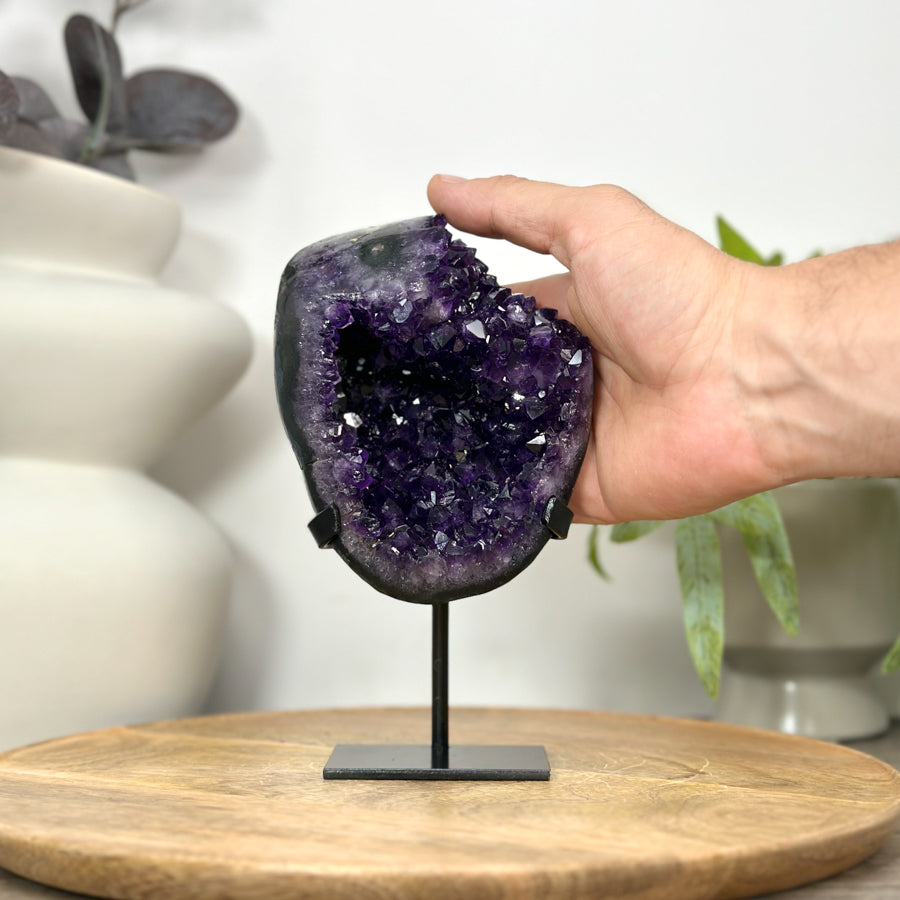 Uruguayan Amethyst Geode with Stalactite Formation - MWS3045