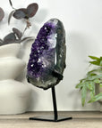 Deep Purple Natural Amethyst Geode with Jasper Shell - MWS3219