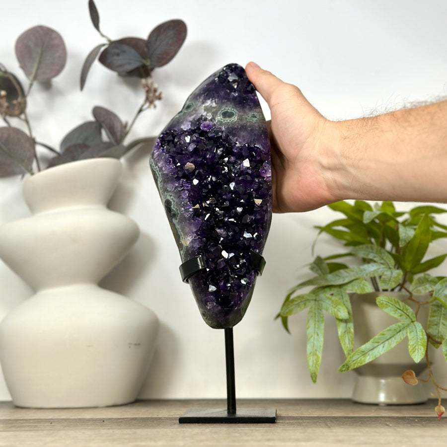 Natural Amethyst Specime from Uruguay - Stand Included - MWS3173