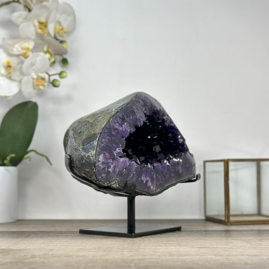 Uruguayan Amethyst Geode with Deep Purple Crystals - MWS2939