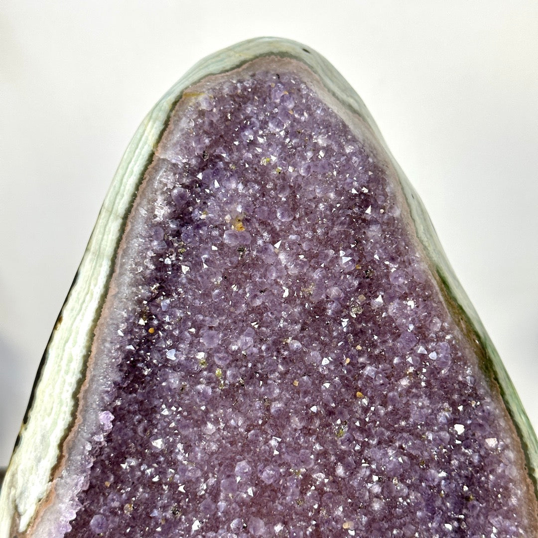 Huge Natural Amethyst Cathedral with Unique Green Jasper Shell - CBP1430