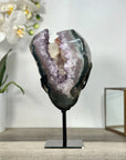 Unique Amethyst Geode Display with Calcite Inclusions for Collector Display - MWS2696
