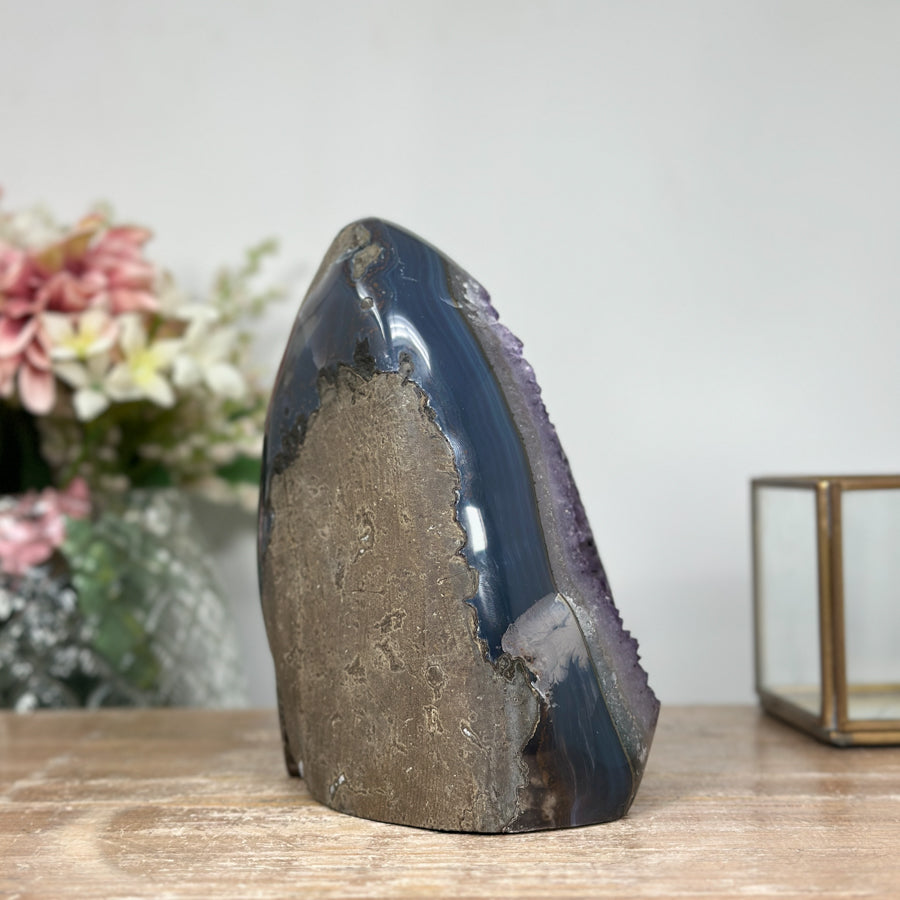 Unique Large Amethyst &amp; Agate Cathedral Geode - CBP1079