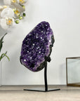 Natural Uruguayan Amethyst Statement Piece on Metal Stand - MWS2844