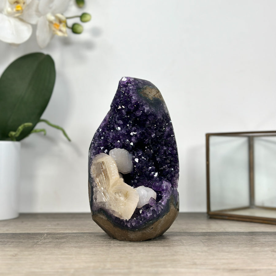 Top Quality Amethyst Cathedral with Calcite Crystal Formation - CBP1290