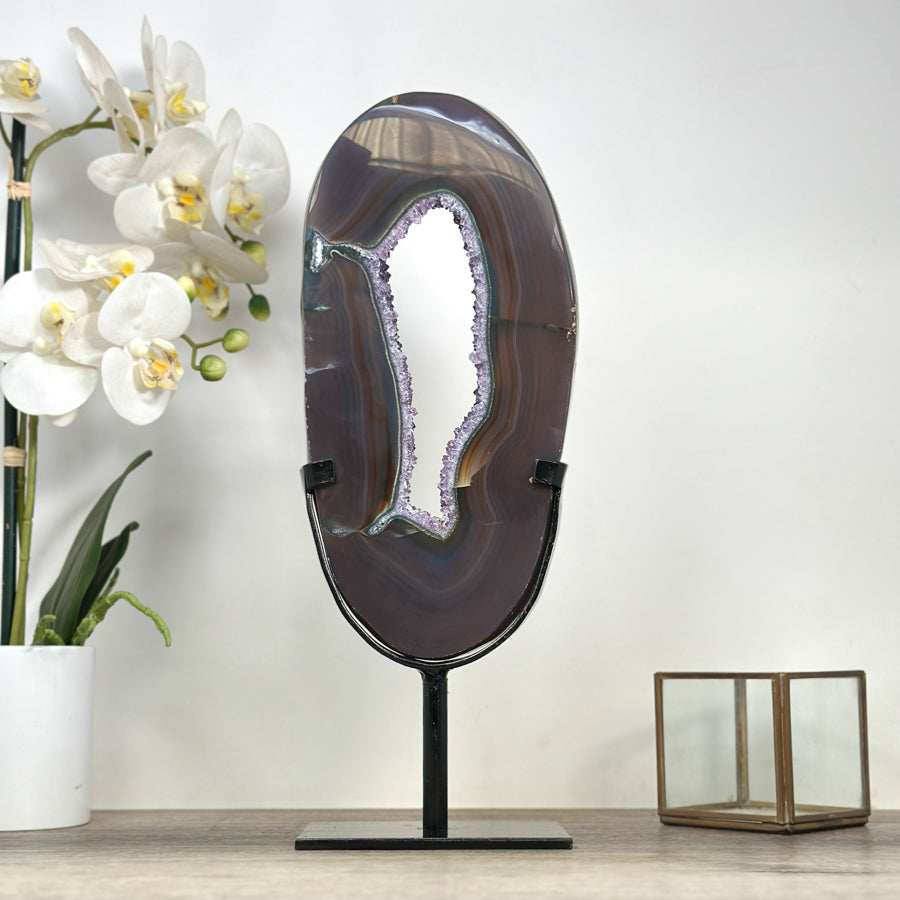 Natural Large Agate &amp; Amethyst Crystal Portal - MWS2121
