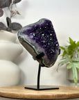 Top Grade Natural Amethyst Stone Statement Piece with Green Jasper Shell - MWS3062