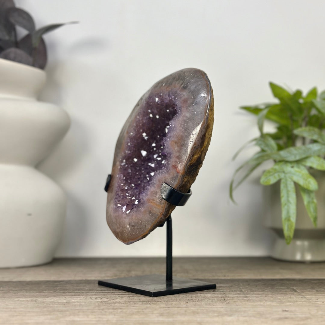 Uruguayan Amethyst Geode with Stunning Quartz Shell - MWS3340