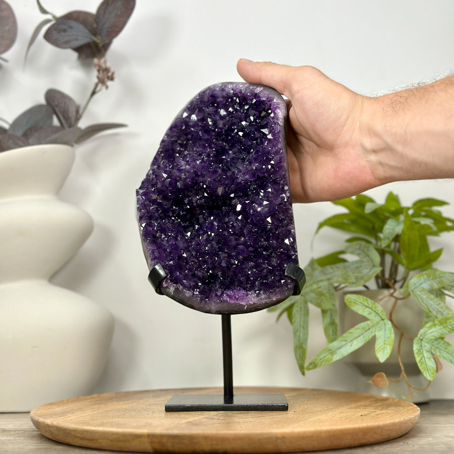 Uruguayan Amethyst Specimen on Stand - Perfect for Home or Office Decor - MWS3113