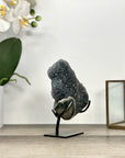Natural Quartz Crystal Stalactite Formation on Metal Stand - MWS2885
