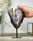 Unique Amethyst Geode Display with Calcite Inclusions for Collector Display - MWS2696