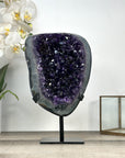 Large Deep Purple Amethyst Geode on Metal Stand - MWS2786