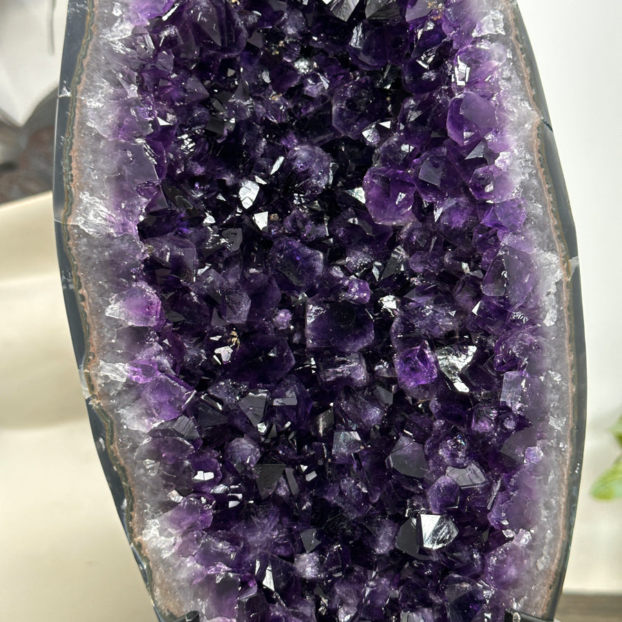 Large Natural Uruguayan Amethyst Geode on Stand - MWS3222