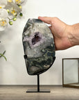 Quartz Geode Slice on Metal Stand - MWS2998