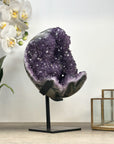Natural Uruguayan Amethyst Crystal Formation with Stand