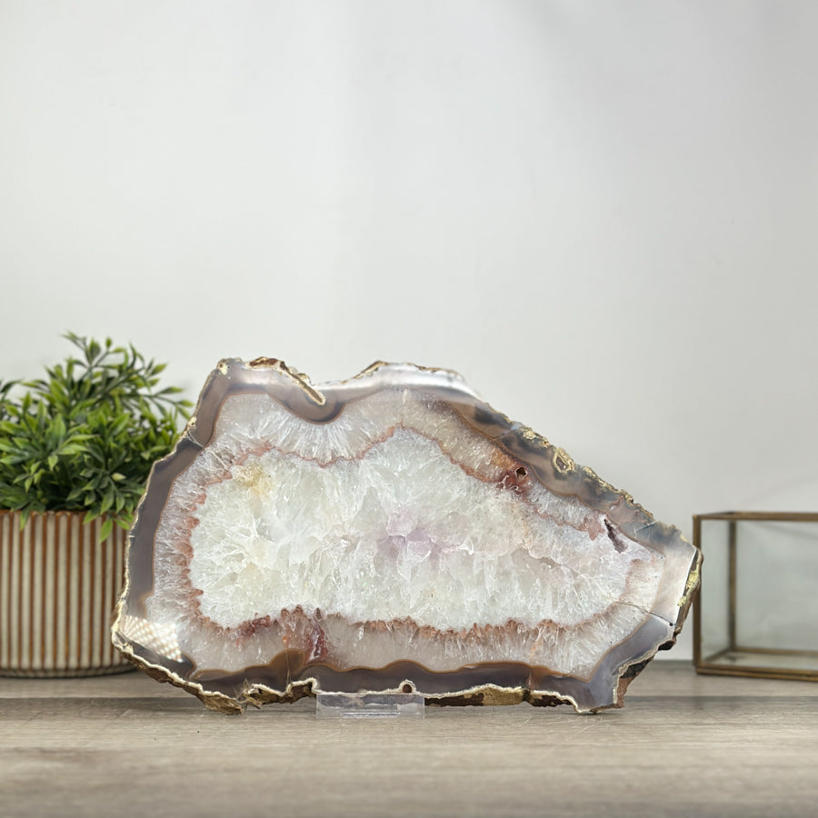 Uruguayan Quartz Stone Polished Slice - SLC0014