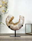 Natural Yellow Quartz Specimen – Elegant Crystal Display for Office Decor - MWS2732