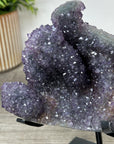 Natural Amethyst Stalactite Formation on Metal Stand – Elegant Crystal Display from Uruguay - MWS2408