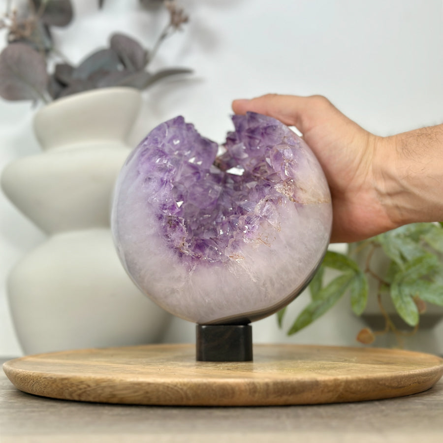 Huge Amethyst &amp; Agate Sphere Geode from Uruguay - SPH0165