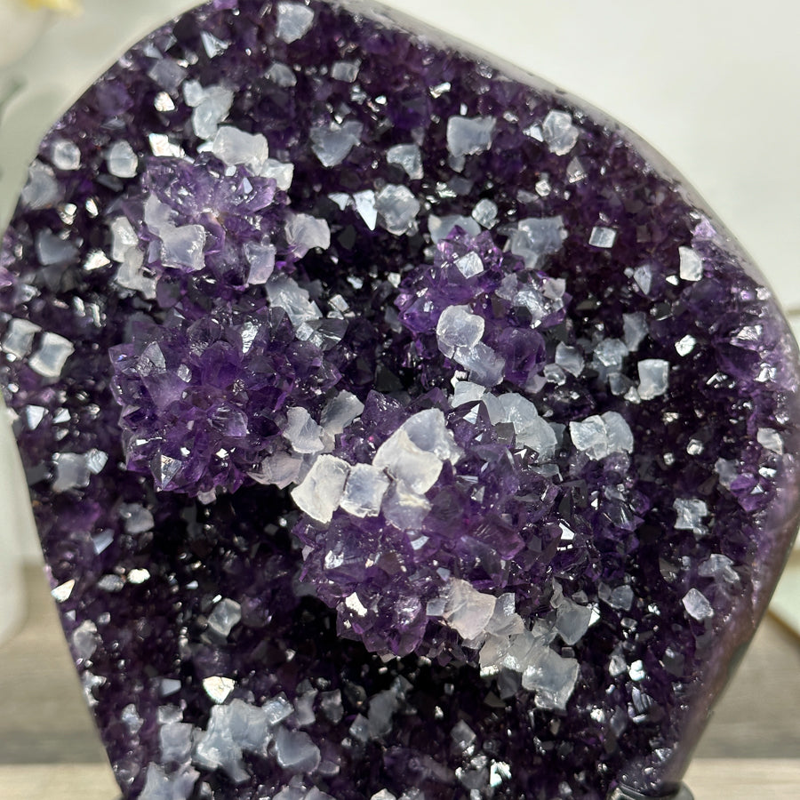Deep Purple Amethyst Crystal Cluster for Home Decor Display - MWS2616