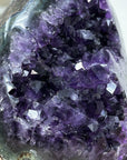 Deep Purple Amethyst Geode with Green Jasper Matrix - CBP1090