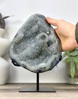 Natural Green Tone Quartz Geode with Stalactite Formations - MWS3362