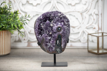 Stunnin Natural Amethyst Crystal Cluster with Beautiful Stalactite Eyes Formations - MWS0103