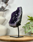 Natural Top Grade Amethyst Cluster on Metal Stand for Home Decor - MWS3108