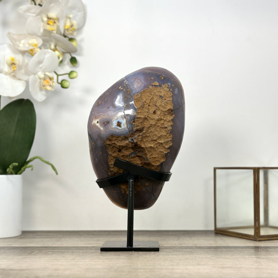 Natural Amethyst Geode with Stunning Agate Shell - MWS2975