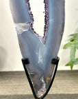 Natural Blue Banded Agate & Amethyst Geode Portal with Stand - MWS3242