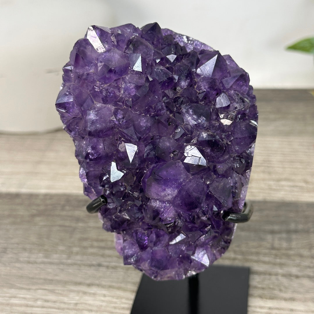 Natural Top Grade Amethyst Cluster on Stand - MWS3267