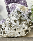 Natural Amethyst Cluster with Calcite Formation Covered with Sugar Crystals - CBP1423