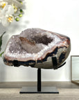 Geode Agate Crystal Cluster with Calcite Centerpiece - Collector Display Specimen - MWS2614
