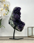 XL Deep Purple Amethyst Geode on Metal Stand – Stunning Natural Crystal Specimen - MWS2788