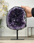 Large Natural Amethyst Geode With Metal Stand from Uruguay - MWS2790