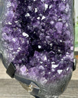 Natural Deep Purple Amethyst Cluster on Metal Stand - MWS3234