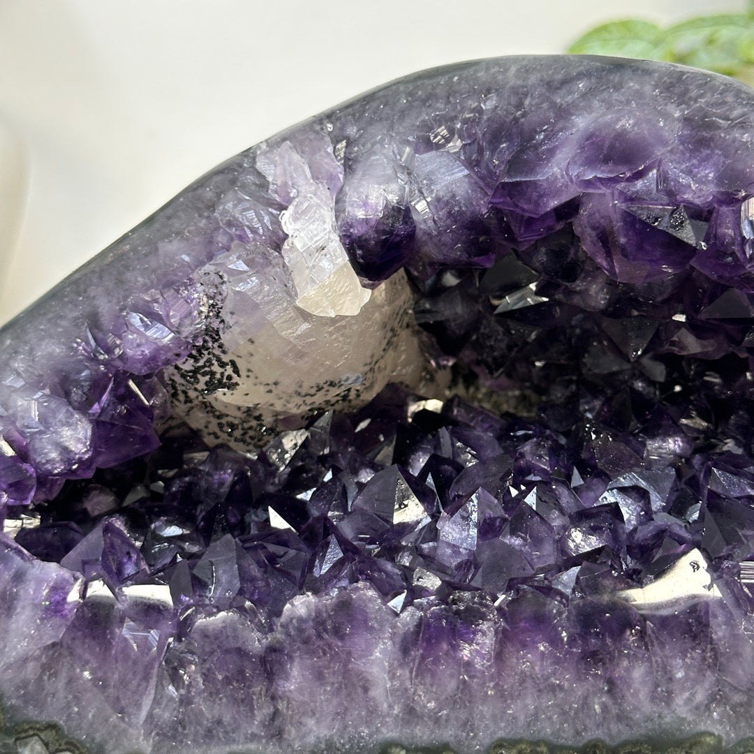 Top Quality Amethyst Geode with Calcite inclusion - STGE0070