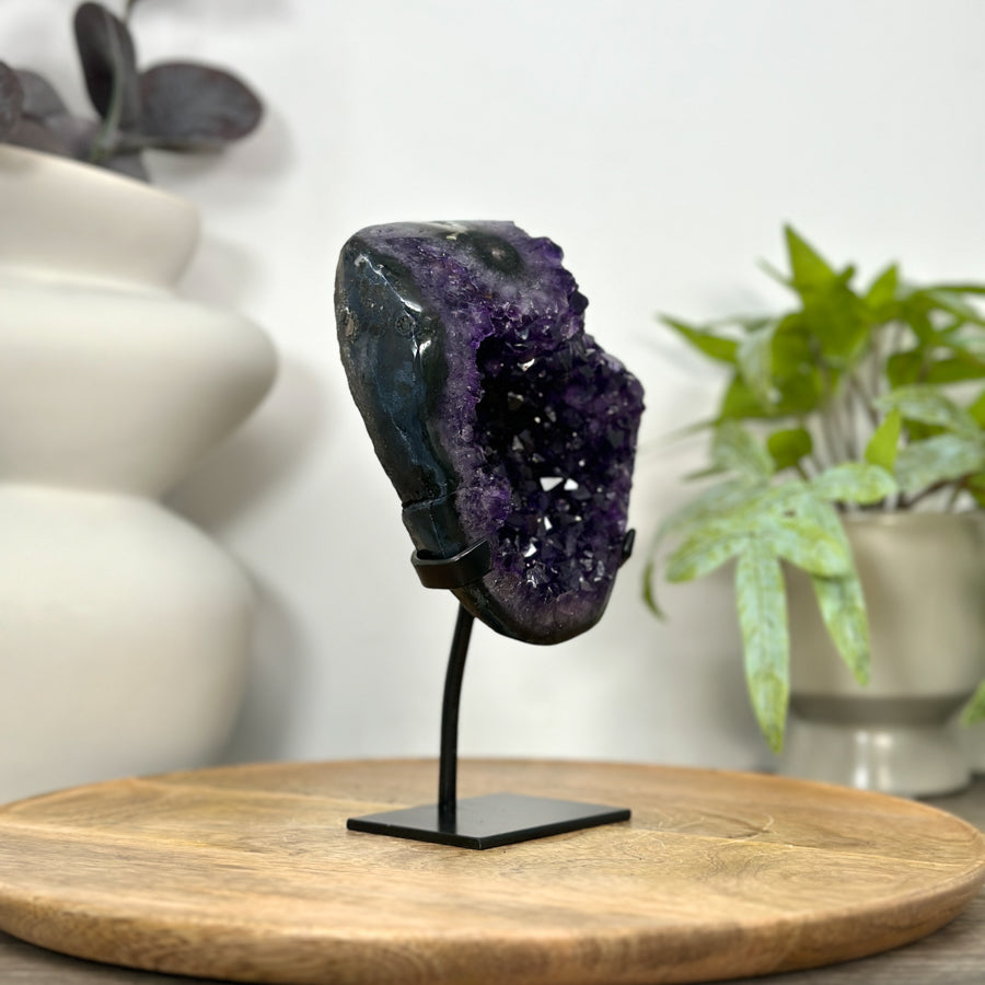 Uruguayan Amethyst Geode with Stalactite Formation - MWS3045
