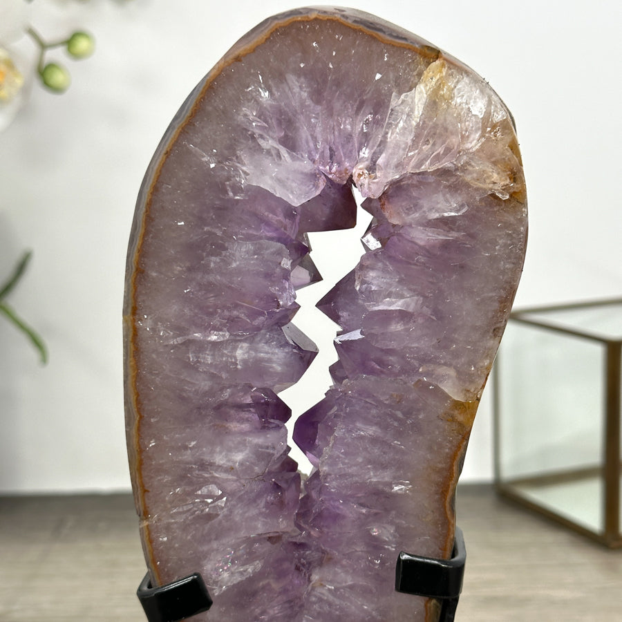 Natural Amethyst Stone Portal on Stand - MWS3013