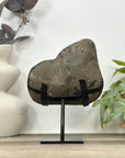 Natural Green Tone Sugar Quartz Specimen - Stand Included - MWS3181
