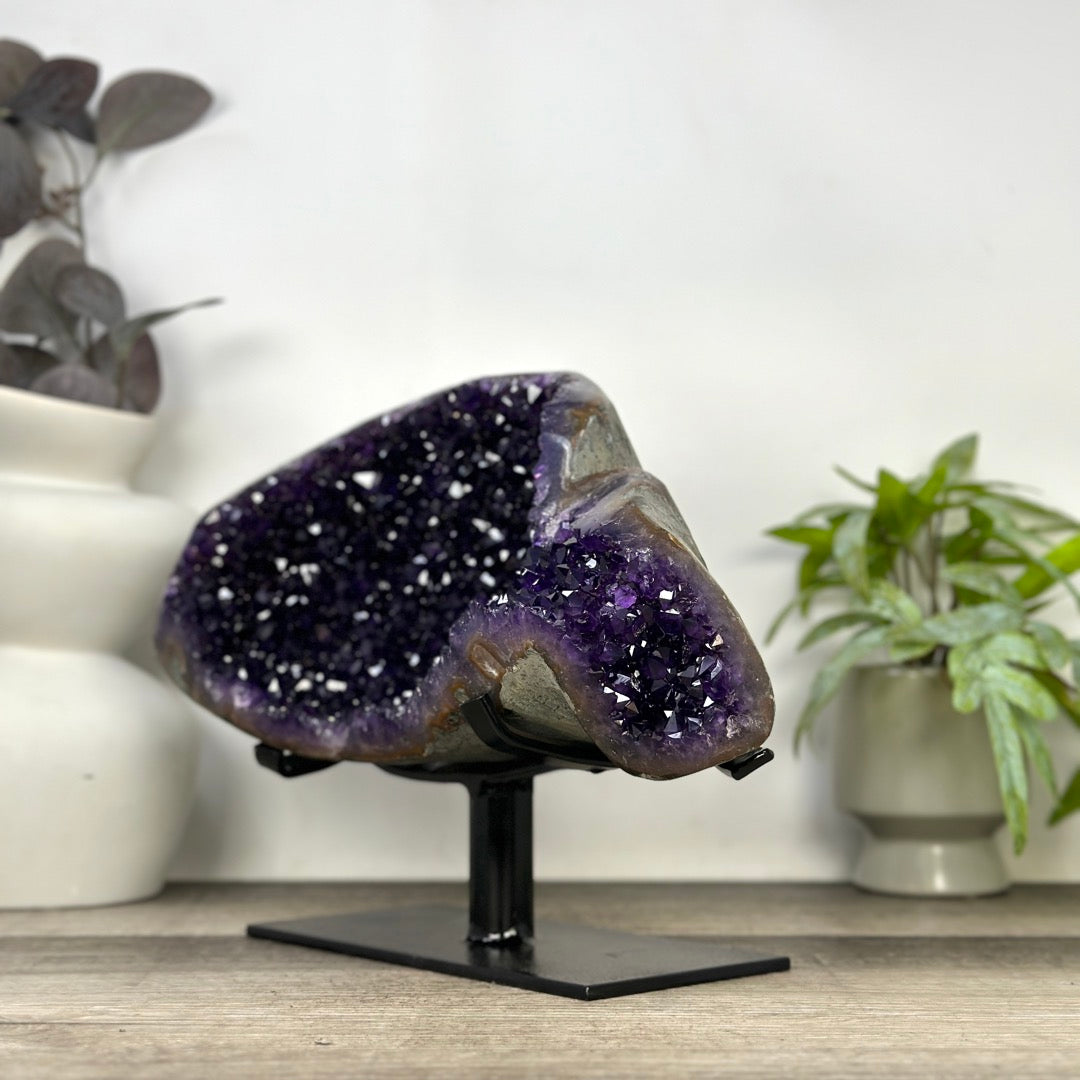 Top Grade Deep Purple Uruguayan Amethyst Geode - MWS3398