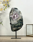 Quartz Geode Slice on Metal Stand - MWS2998
