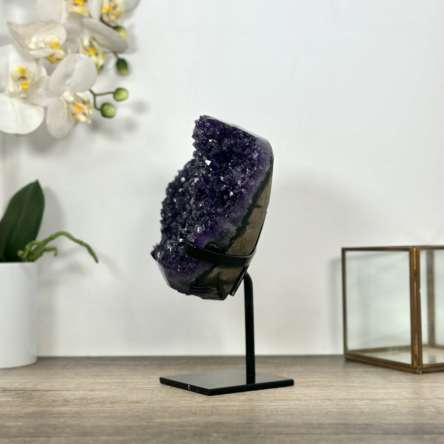 Premium Uruguayan Amethyst Stone on Stand - MWS3026