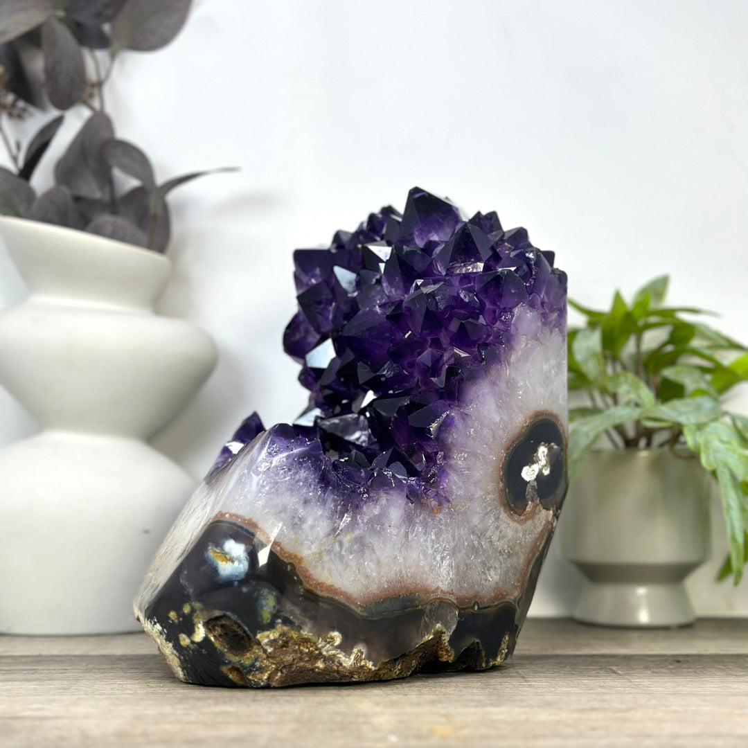 Uruguayan Amethyst &amp; Agate Polished Statement Piece - CBP1403