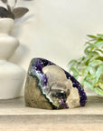 Deep Purple Amethyst Cathedral with Calcite Specimen - CBP1410